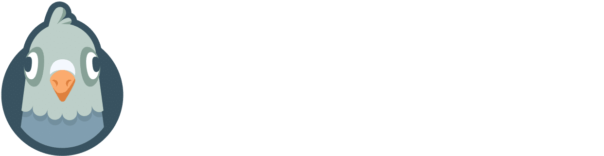Logo on dark background.