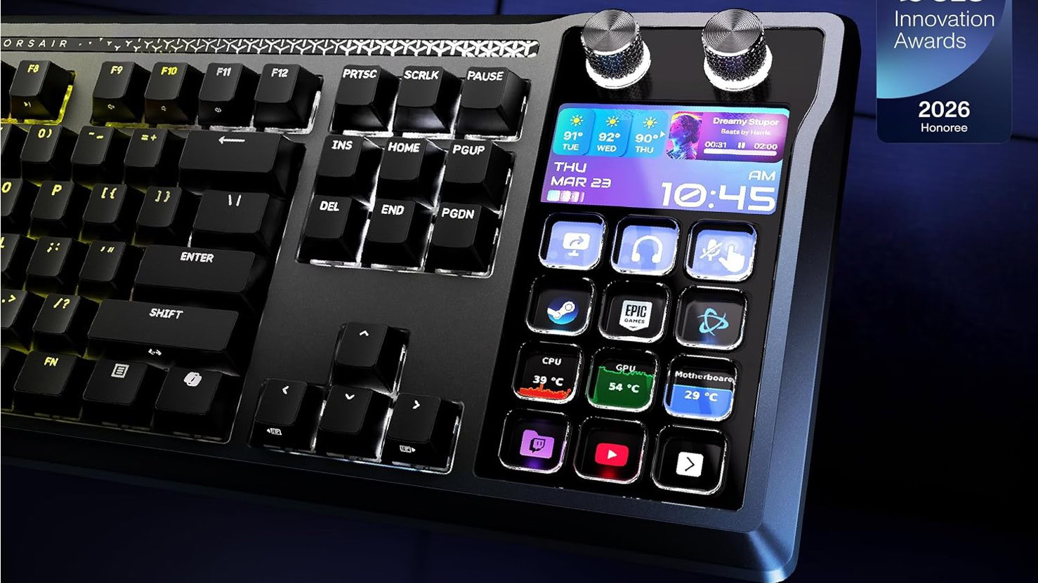 Corsair Galleon 100 SD RGB Mechanical Wired Gaming Keyboard Press Image Corsair Galleon 100 SD RGB Mechanical Wired Gaming Keyboard Press Image