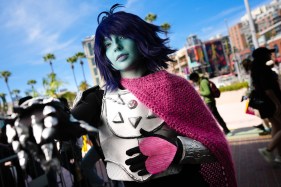sut-l-comiccon-portraits-thurs-001 Ellie Morlan of Walnut Creek in the Bay Area appeared as Kris from the video game Deltarune while at Comic-Con 2026, held at the San Diego Convention Center on Thursday. (Nelvin C. Cepeda / The San Diego Union-Tribune)