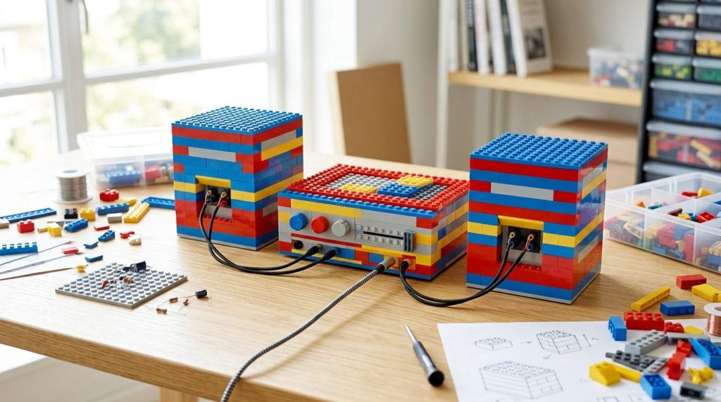 toy bricks audio system designer