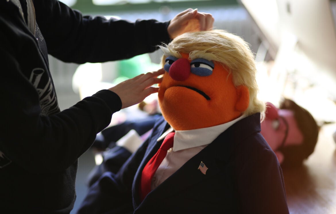 Custom Trump puppet being made in New York