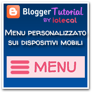 Menu personalizzato sui dispositivi mobili menu mobile