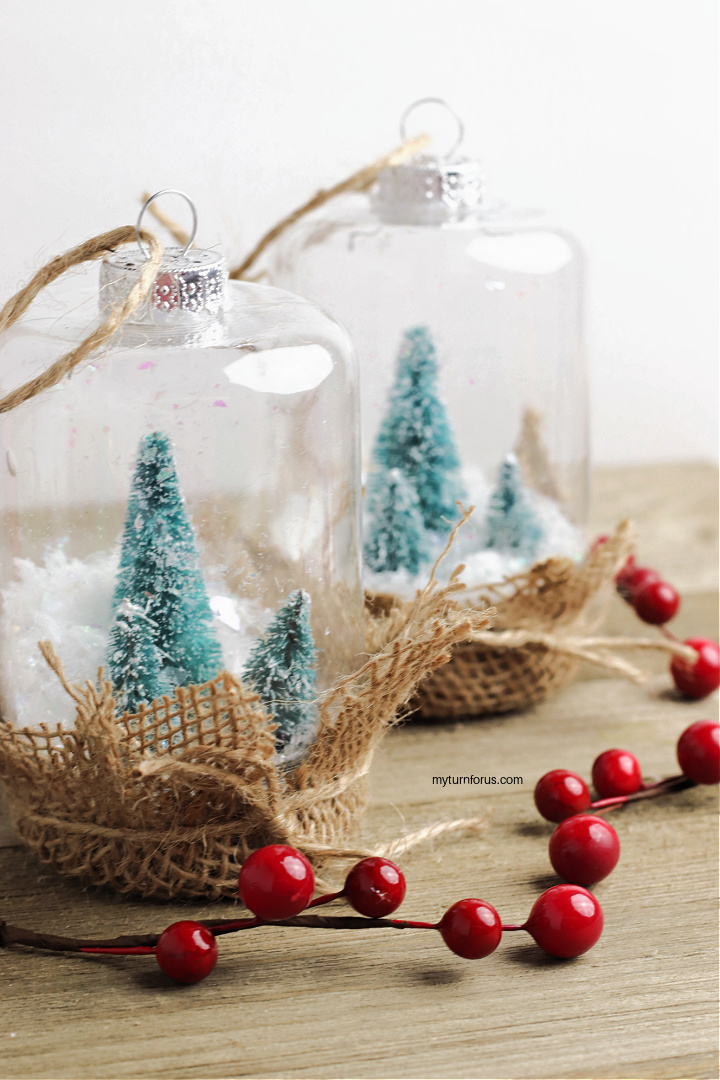 mini snow globe ornament