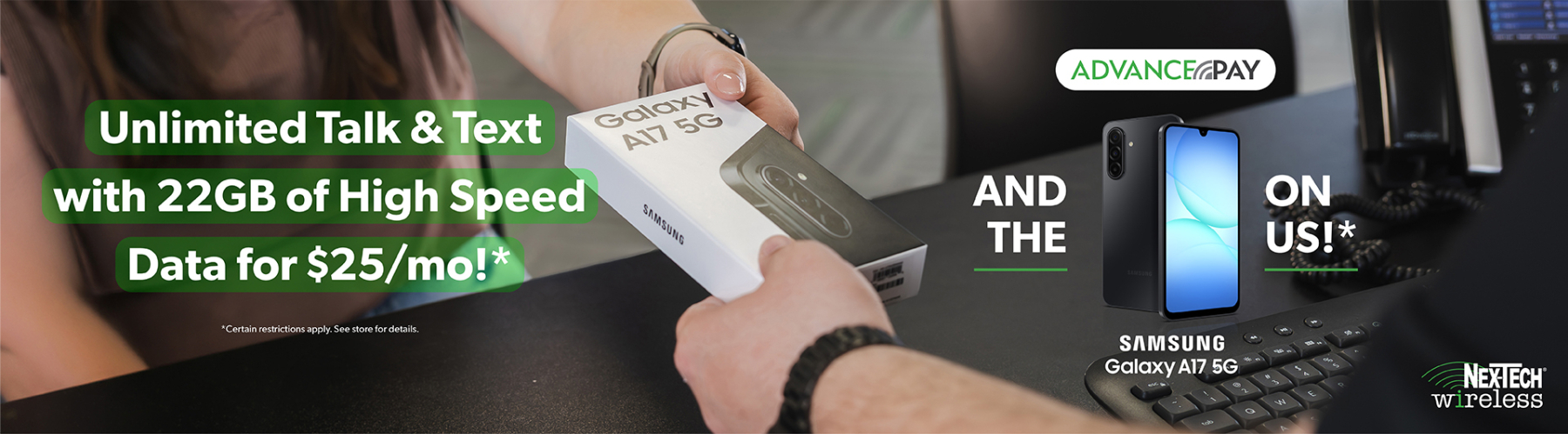 Unlimited Talk & Text with 22GB of High Speed Data for $25/mo!*