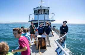 OCR-L-OCEANINSTITUTECAMP-0714-JA-08 Ocean Institute campers learn about local marine life during a cruise aboard the Research Vessel Sea Explorer outside Dana Point Harbor on Tuesday, July 7, 2026. (Photo by Jeff Antenore, Orange County Register/SCNG)