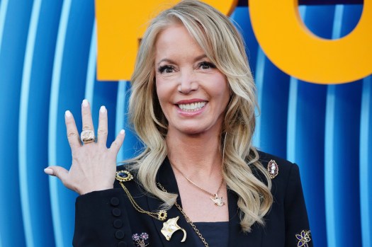 AP26106185859886 Lakers governor Jeanie Buss arrives at the premiere of the second season of the Netflix series “Running Point” on Wednesday, April 15, 2026, at the Egyptian Theatre in Los Angeles. (Photo by Jordan Strauss/Invision/AP)