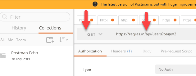 5. Select GET method