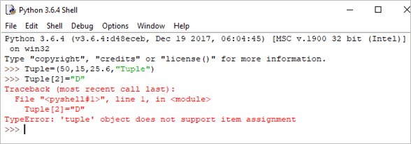 Python Data type - tuple example 3