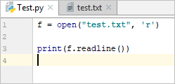 Python - read single line