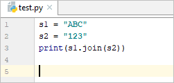 Python string join