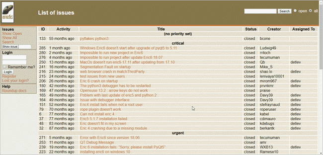 Eric Python screenshot2