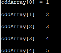 Array literal to initialize it using for_loop