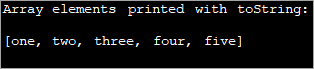 Arrays.toString - output