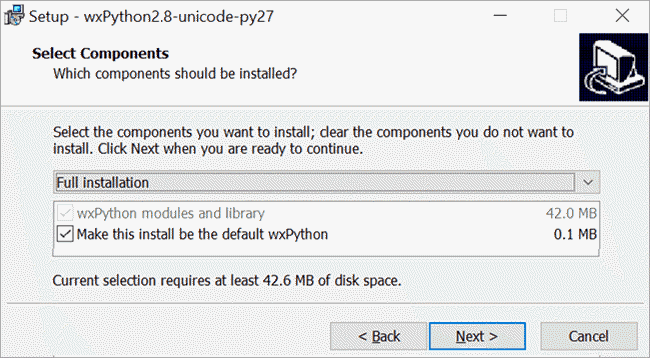 WxPython Select Components