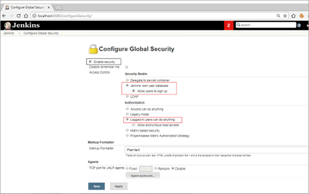 Figure2 Settings in configure global security