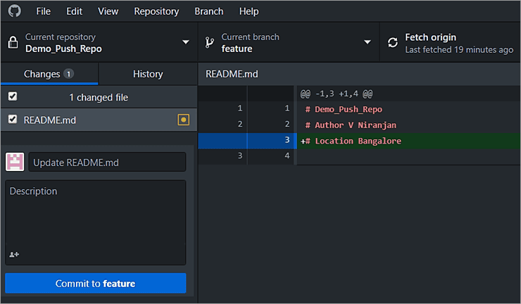 Commit to feature