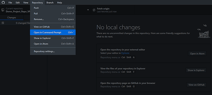 Open In command prompt