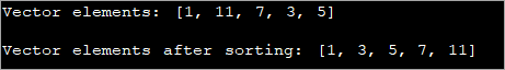 Sort a Vector