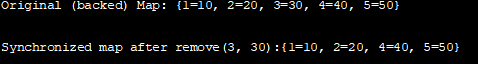 Synchronized map in Java