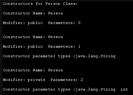 Reflection - constructor class