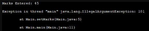 IllegalArgumentException - Output