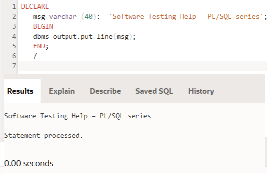 Sample code structure output