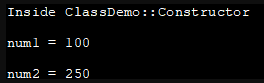 Class Demo Example output