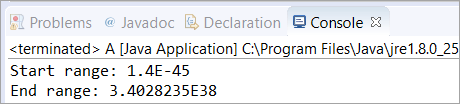 Java float example