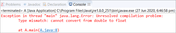 Decimal value in Java float