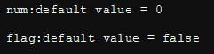 default constructor - output