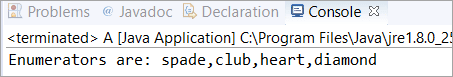 enum keyword example