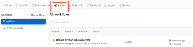 Click Git Actions
