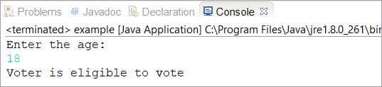 if else example output