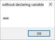 without declaring variable