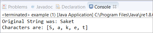 Breaking String into Character Java