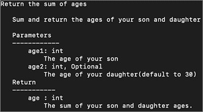 docstring example