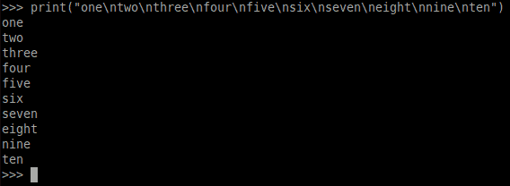 example of print() function