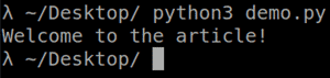 python example