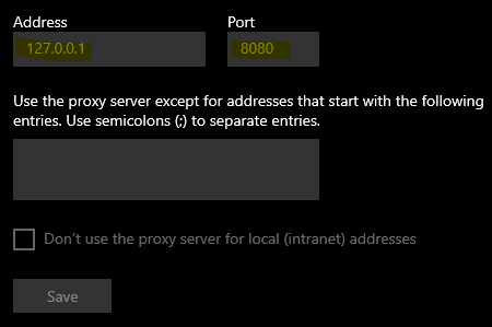 Address and port