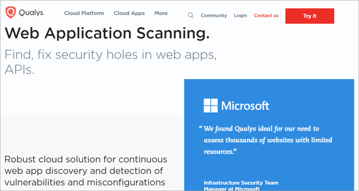 Qualsys Web App Scanning