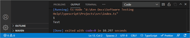 running - Output
