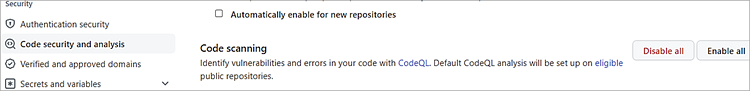 Code Scanning