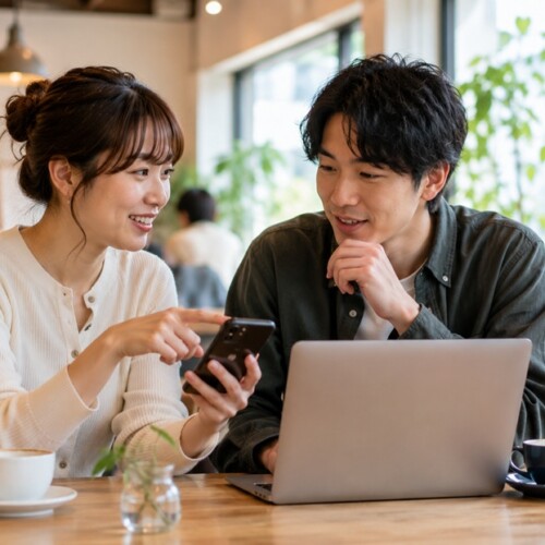 関西弁変換ツールをスマホとパソコンで利用するイメージ