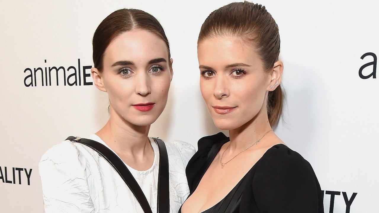 Rooney Mara and Kate Mara arrive at the Animal Equality Inspiring Global Action Gala at The Beverly Hilton Hotel on Oct. 27, 2018. Source: Michael Kovac/Getty Images