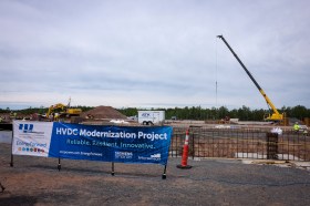 MINNESOTA POWER HVDC Construction crews work on building the voltage source converter station at the groundbreaking ceremonies for the Minnesota Power High Voltage Direct Current Modernization Project.