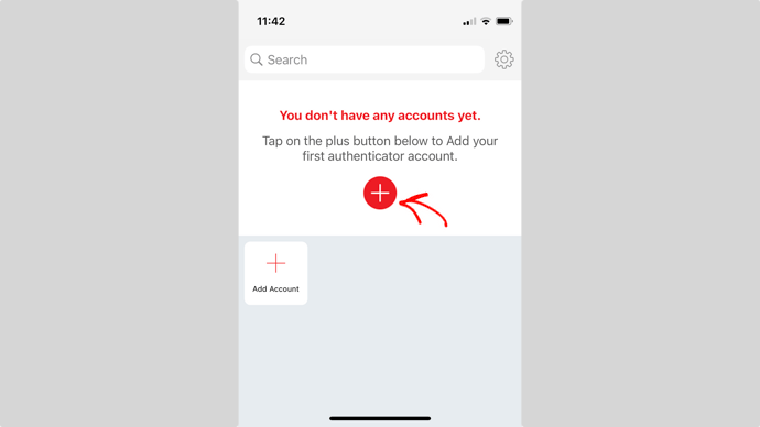Click the + Button to Add an Account Click the + Button to Add an Account