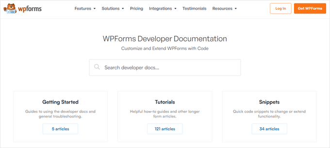 WPForms' developer documentation WPForms' developer documentation