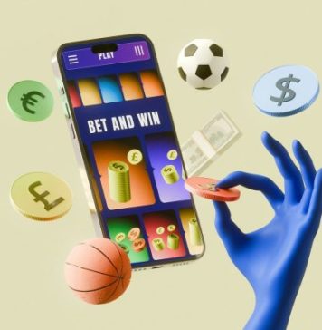 Behind the Screens of Modern Sportsbook Marketing Online sports betting with smartphone, money, and game elements.